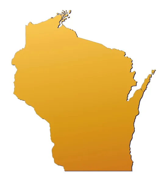 Wisconsin (Estados Unidos) mapa — Fotografia de Stock