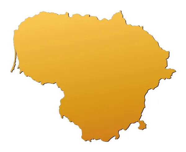 Lituânia Mapa — Fotografia de Stock