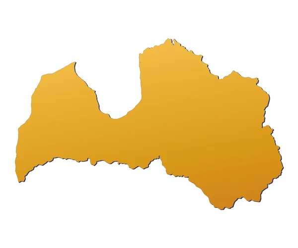 Letonia mapa — Foto de Stock