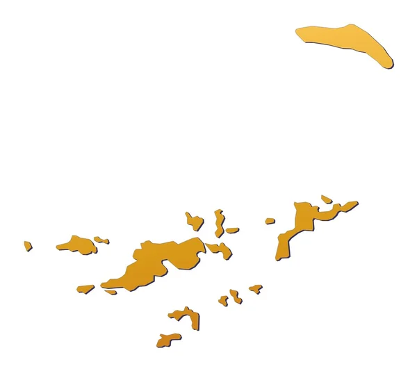 Isole Vergini britanniche mappa — Foto Stock