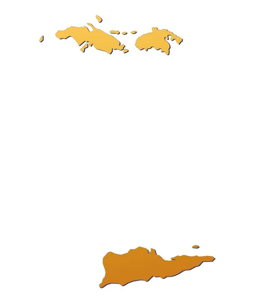 Virgin Islands map — Stock Photo, Image