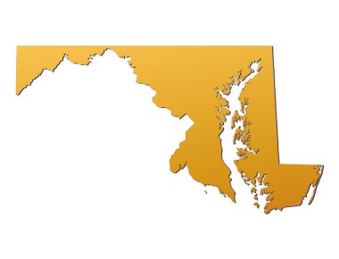 Maryland (USA) map clipart