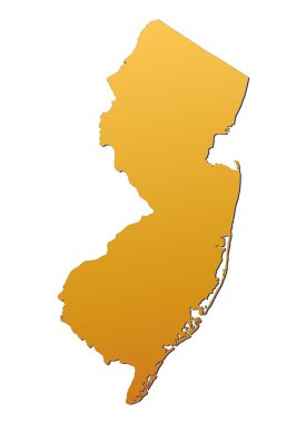 New Jersey (USA) map clipart