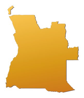 Angola map clipart