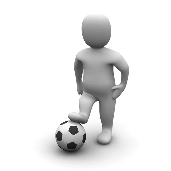 Hombre y fútbol — Foto de Stock