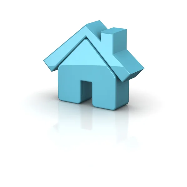 Glänzende Haus-Ikone 3d — Stockfoto