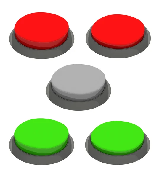 Set of glossy round buttons — Stock Photo, Image