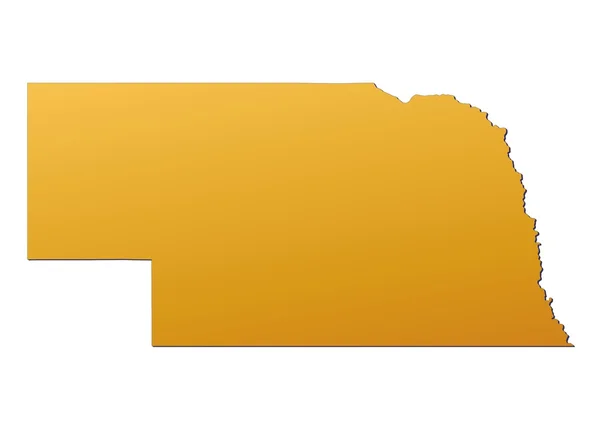 Mapa de Nebraska (USA) —  Fotos de Stock