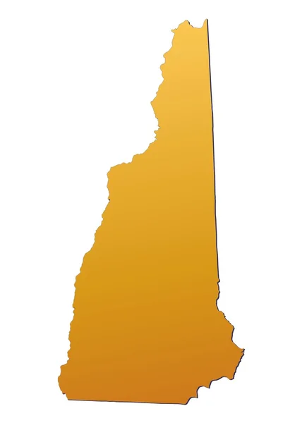 New Hampshire (Usa) karta — Stockfoto