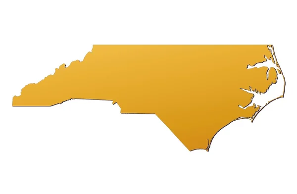 Mappa della Carolina del Nord (USA) — Foto Stock