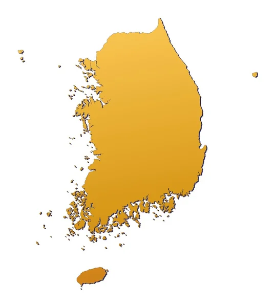 Carte de Corée du Sud — Photo