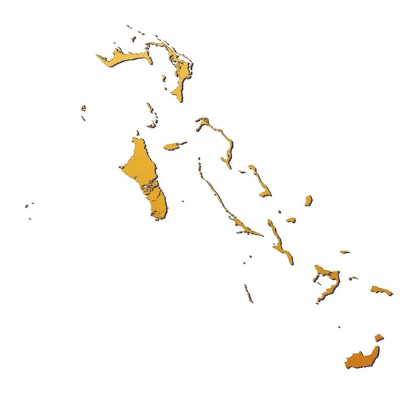 Карта Багамских островов — стоковое фото