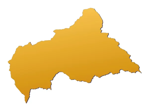 Mapa da República Centro-Africana — Fotografia de Stock