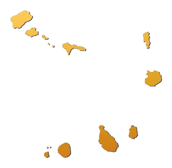 Карта Кабо-Верде — стоковое фото