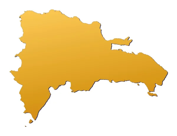 Dominikánská republika mapa — Stock fotografie