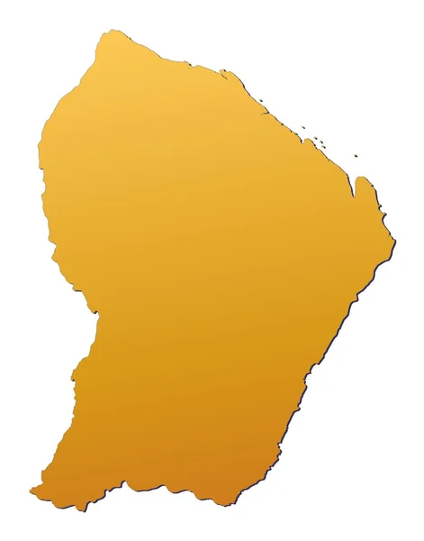 Карта Французька Гвіана — стокове фото