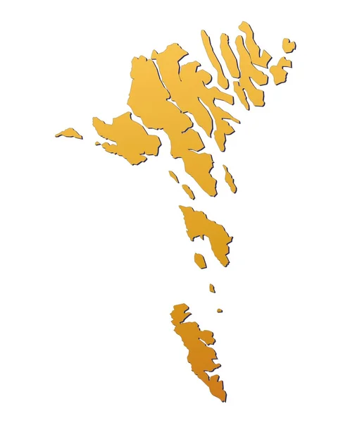 Фарерські острови карта — стокове фото