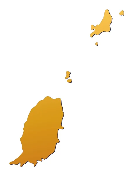 Grenada karta — Stockfoto