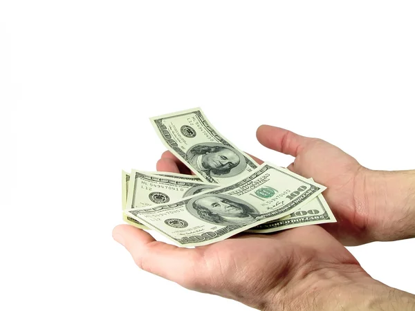 stock image Hands holding money