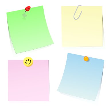 Sticky notes clipart