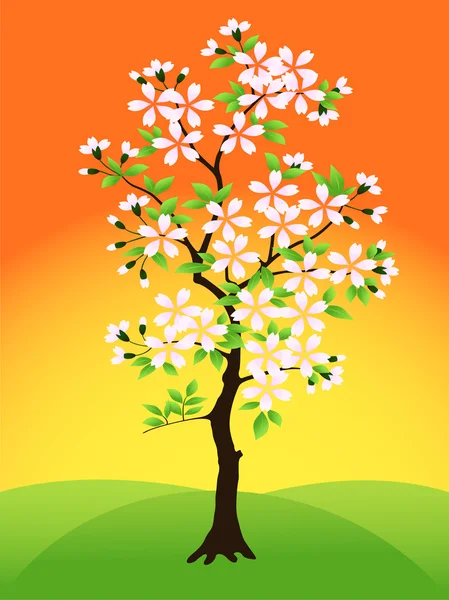 Un arbre. Vecteur . — Image vectorielle