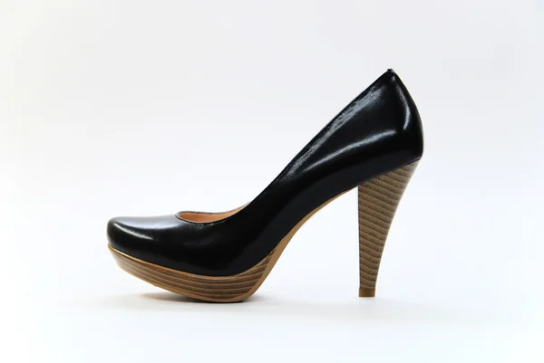 Sexy plataforma negra zapatos de tacón alto —  Fotos de Stock