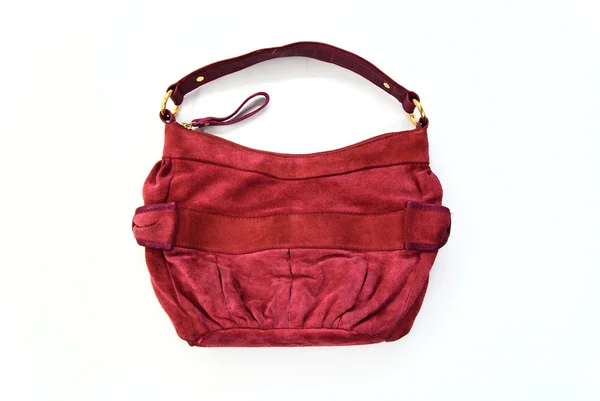Red handbag on a white — Stock Photo, Image