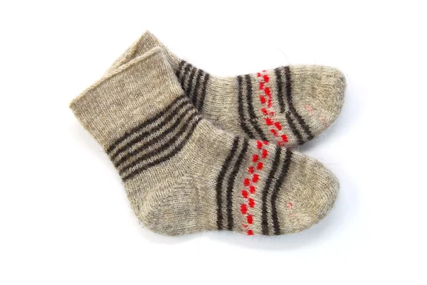 Calzini invernali in maglia di lana — Foto Stock