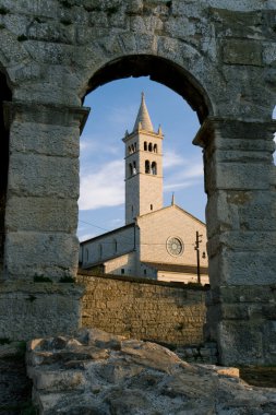 View from the roman amphitheater clipart