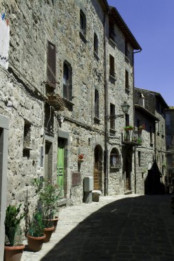 İtalyan şehri bolsena sokak