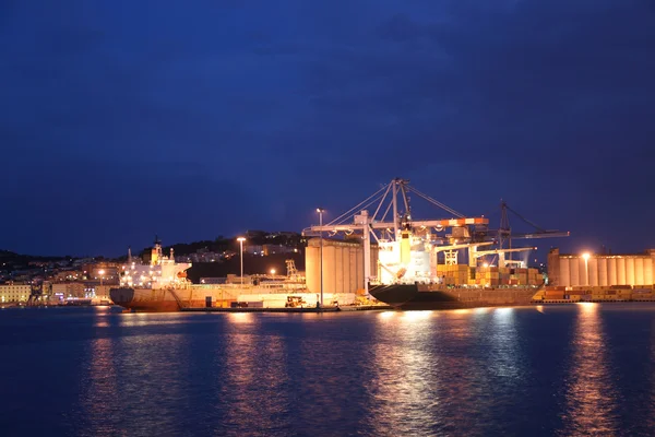 stock image Night view of the Port, Ancona, Italy