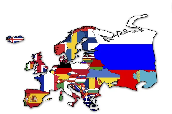 Stará vlajka Evropa — Stock fotografie