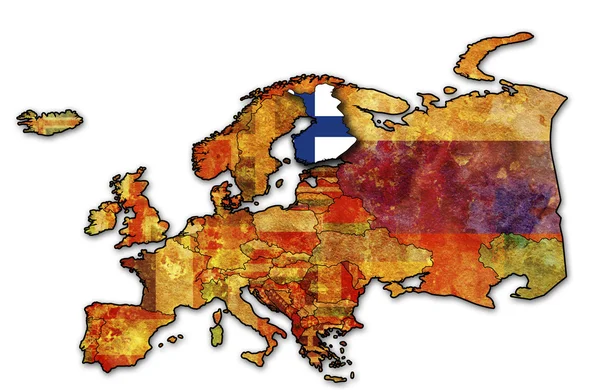 Gamla flagga finland — Stockfoto