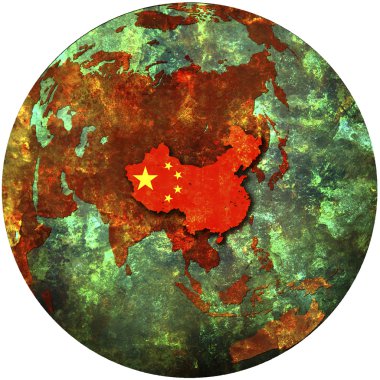 China on earth clipart