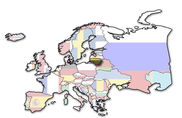 Oude vlag van Litouwen — Stockfoto