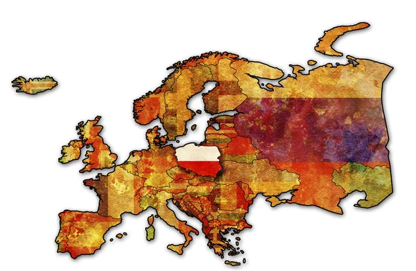 Gamla flagga Polen — Stockfoto