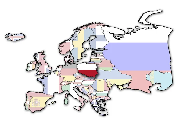 Eski Polonya bayrağı — Stok fotoğraf
