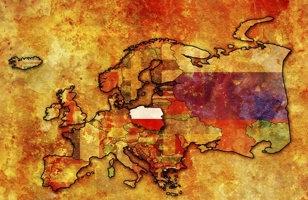Eski Polonya bayrağı — Stok fotoğraf