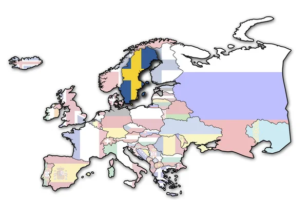 Alte schwedische Flagge — Stockfoto
