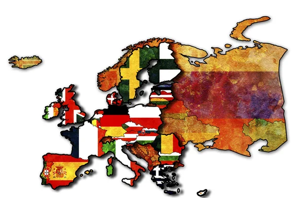 유럽의 옛 국기 — 스톡 사진