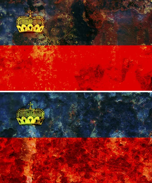 Liechtenstein'ın eski bayrağı — Stok fotoğraf