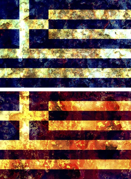 Bandeira velha de greece — Fotografia de Stock