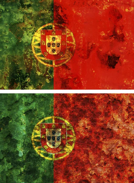 Старый флаг Португалии — стоковое фото