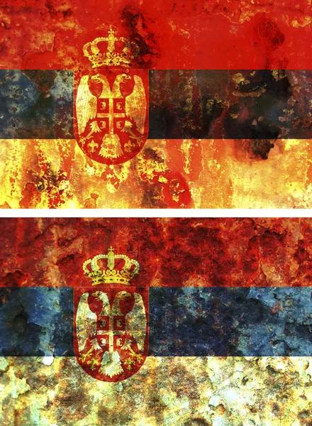 Oude vlag van Servië — Stockfoto