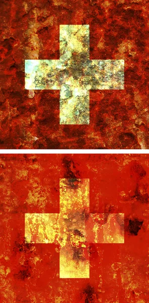 Eski İsviçre bayrağı — Stok fotoğraf