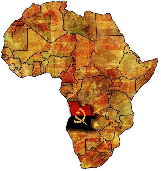 Alte angolanische Flagge — Stockfoto