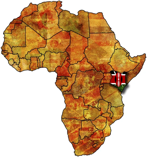 Bandeira velha de kenya — Fotografia de Stock