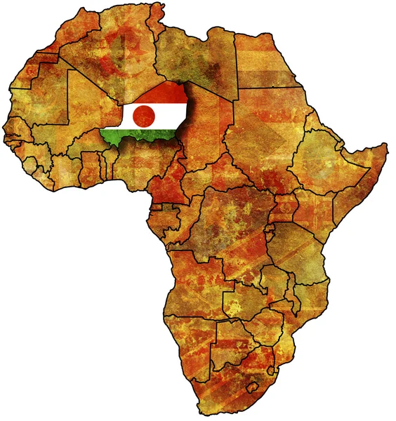Gamla flagga niger — Stockfoto