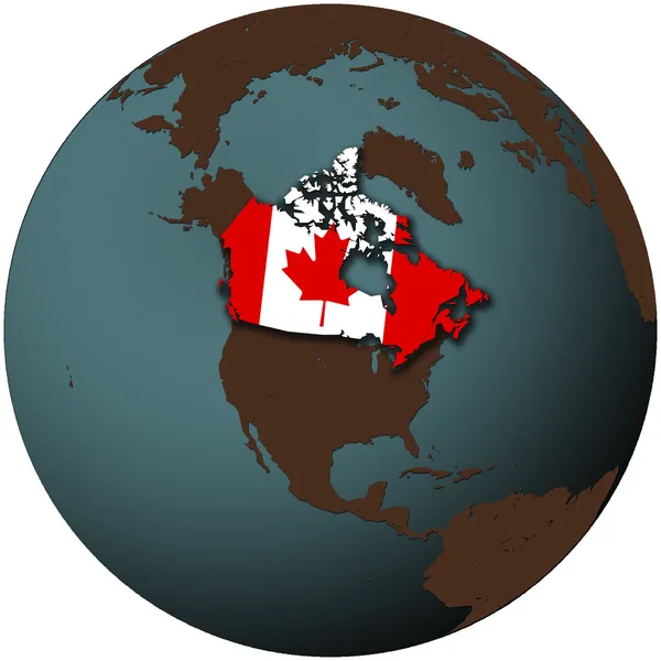 Canada on earth — Stock Photo, Image