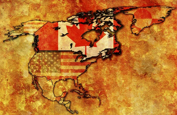 Bandeira velha do Canadá — Fotografia de Stock